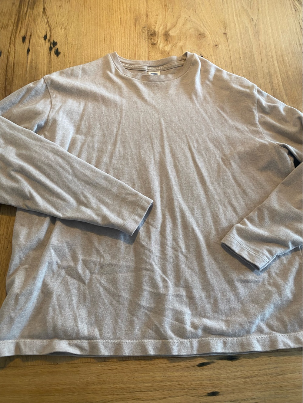 Men's Long-Sleeve Crewneck Shirt in Light taupe